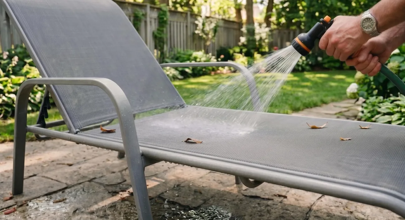 Cleaning and caring for replacement patio slings