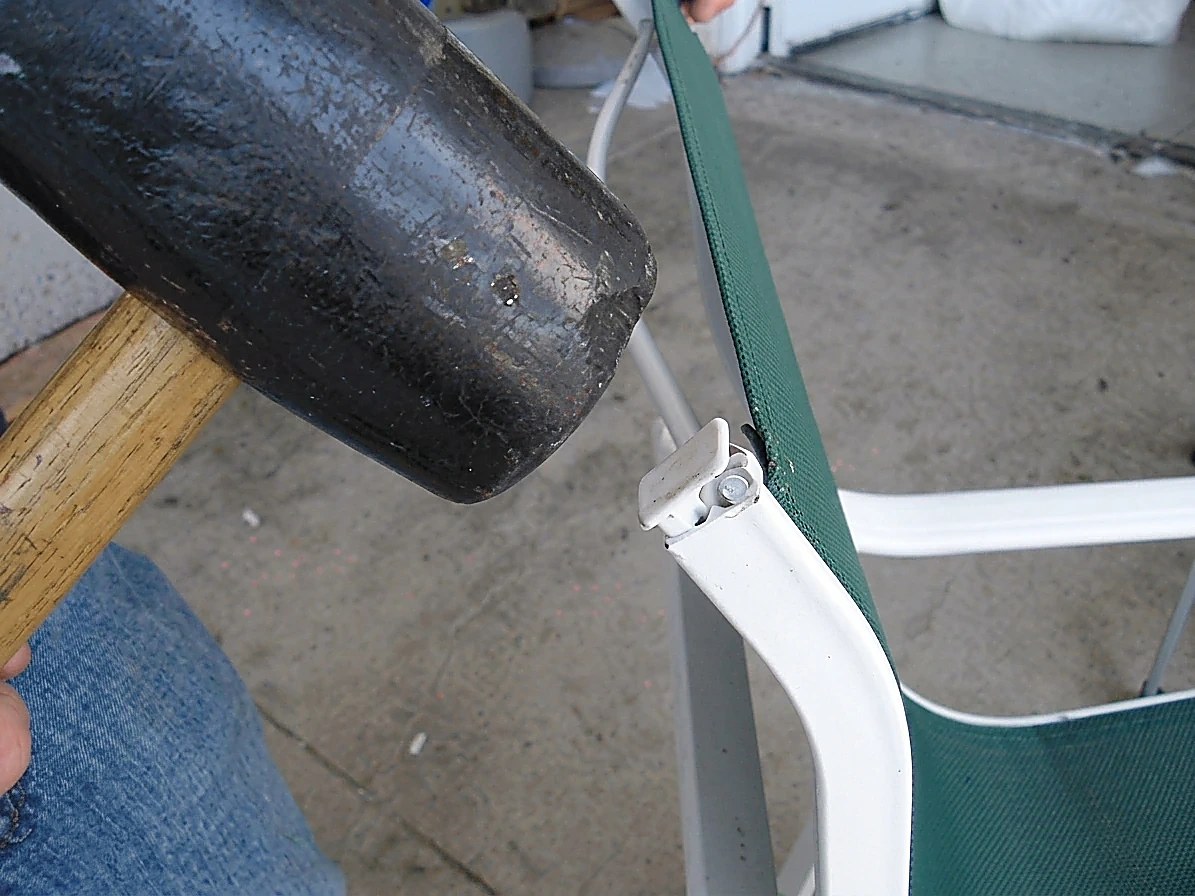 Install end caps using a soft rubber mallet