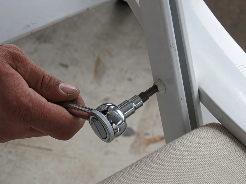 Remove the bolts from the sling frame rails