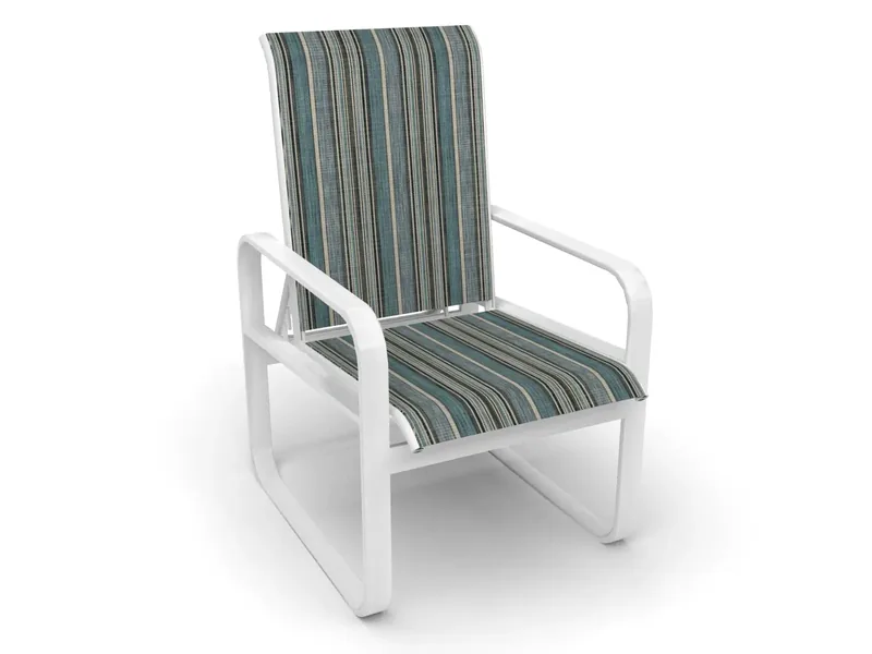 Two-piece chair sling in Dakota Stripe Blueprint