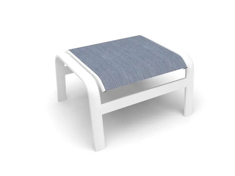 Custom ottoman sling in Augustine Denim