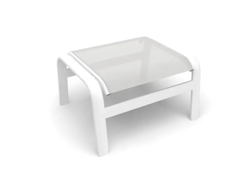 Custom ottoman sling in White Mesh